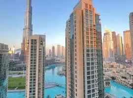 Luxurious 3BR BLVD Central2 Apartment with Burj Khalifa and Fountain View