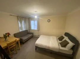 Large Double Bed with continental breakfast and private bathroom