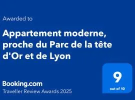 Appartement moderne, proche du Parc de la tête d'Or et de Lyon