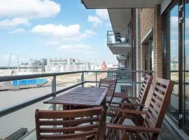 Modern apartment with a view of the Scheveningen harbor