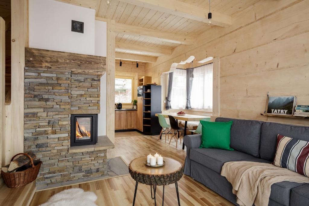 Zona d'estar a Tatra Wood House