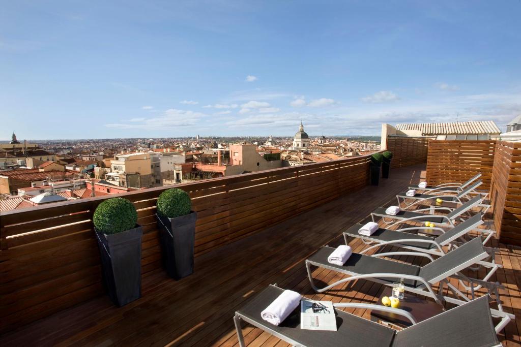 Uma varanda ou terraço em Hotel Cortezo