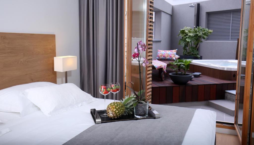 Giường trong phòng chung tại Luxury Apartment Kampanel