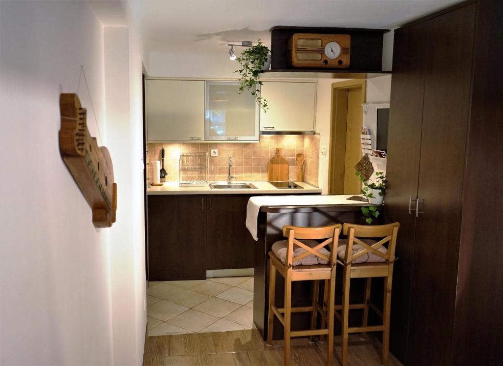 Una cocina o kitchenette en Momo's Studio Apartment Zagreb