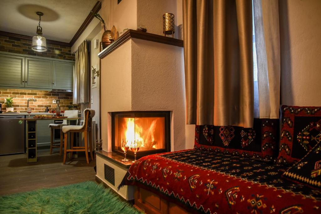 ครัวหรือมุมครัวของ La Casa Calda Metsovo