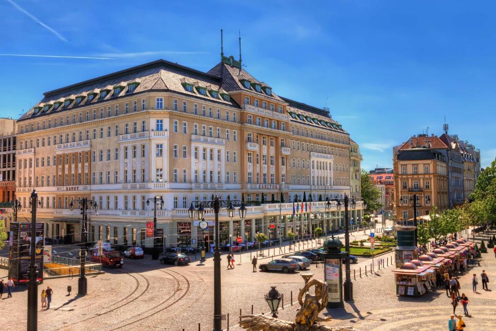 Nespecifikovaný výhled na destinaci Bratislava nebo výhled na město při pohledu z hotelu