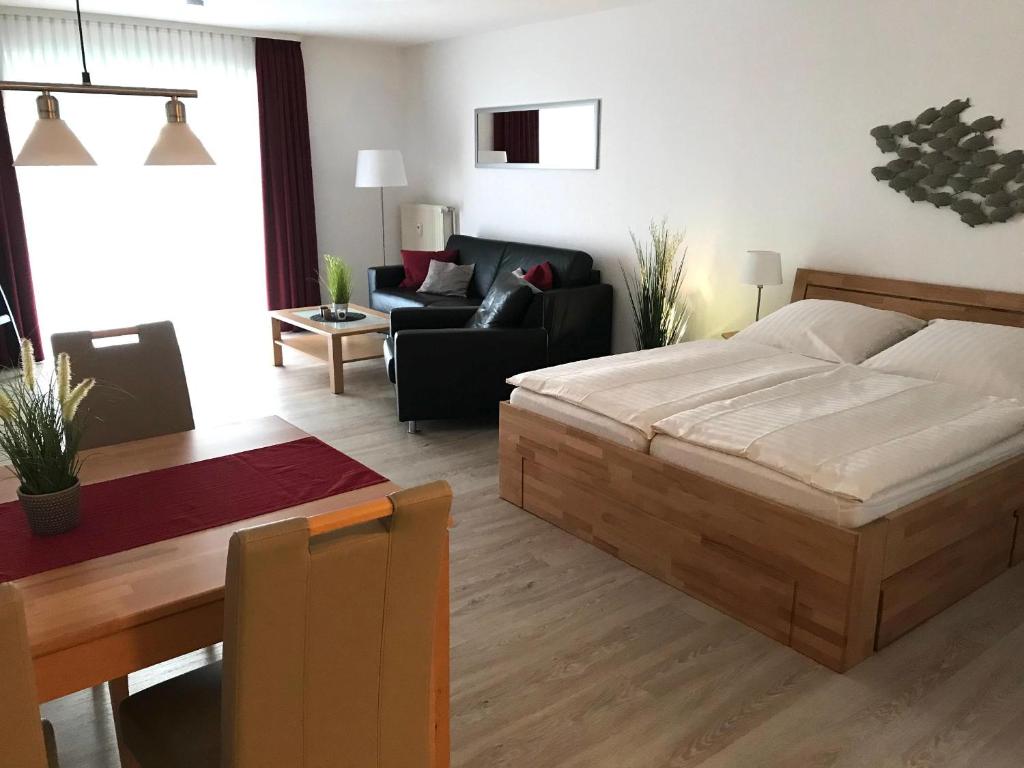 Lova arba lovos apgyvendinimo įstaigoje Steiner Strandappartements Appartement 307 Süd- Landseite