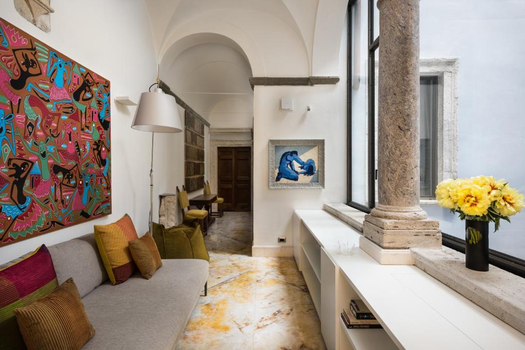 Uma área de estar em Palazzo Delle Pietre - Luxury Apartments