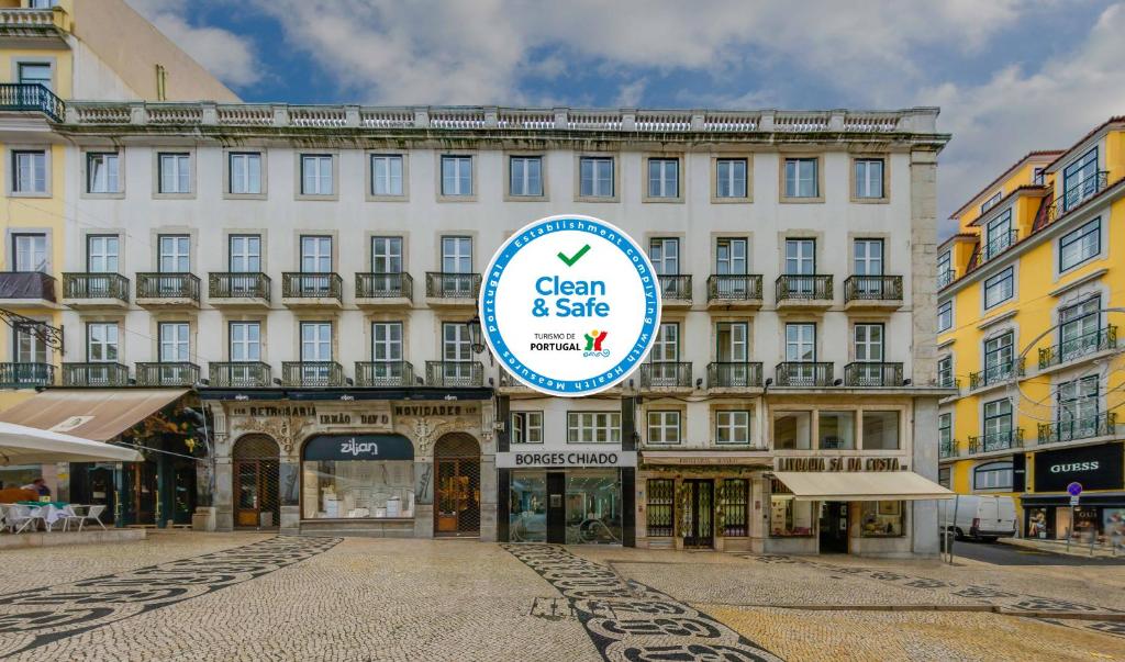 Ett certifikat, pris eller annat dokument som visas upp på Hotel Borges Chiado