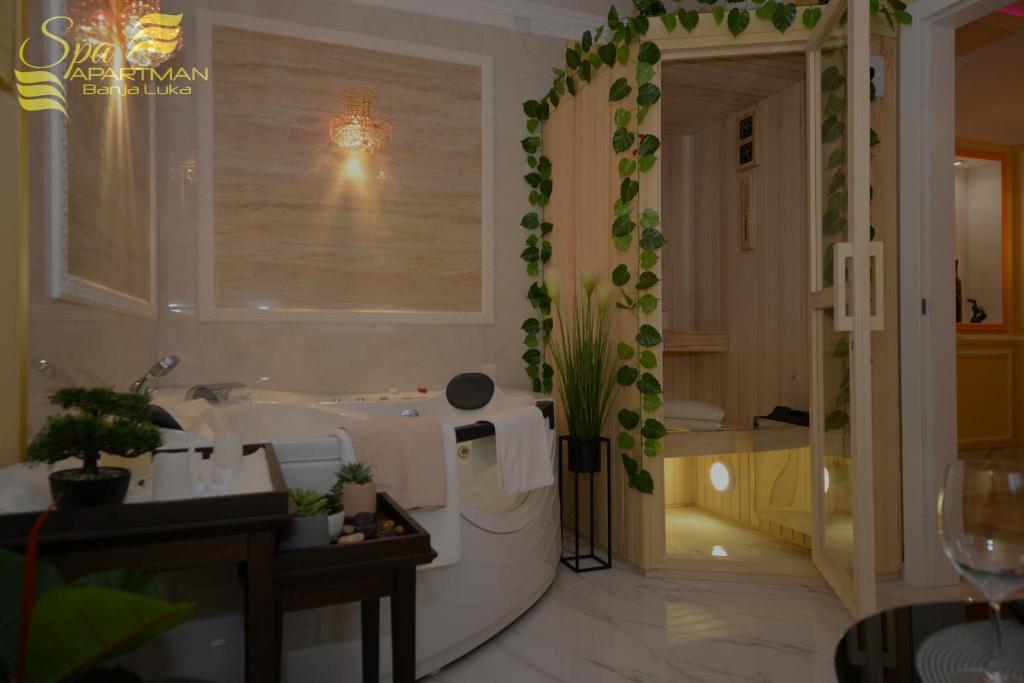 Phòng tắm tại Spa Apartman Banja Luka