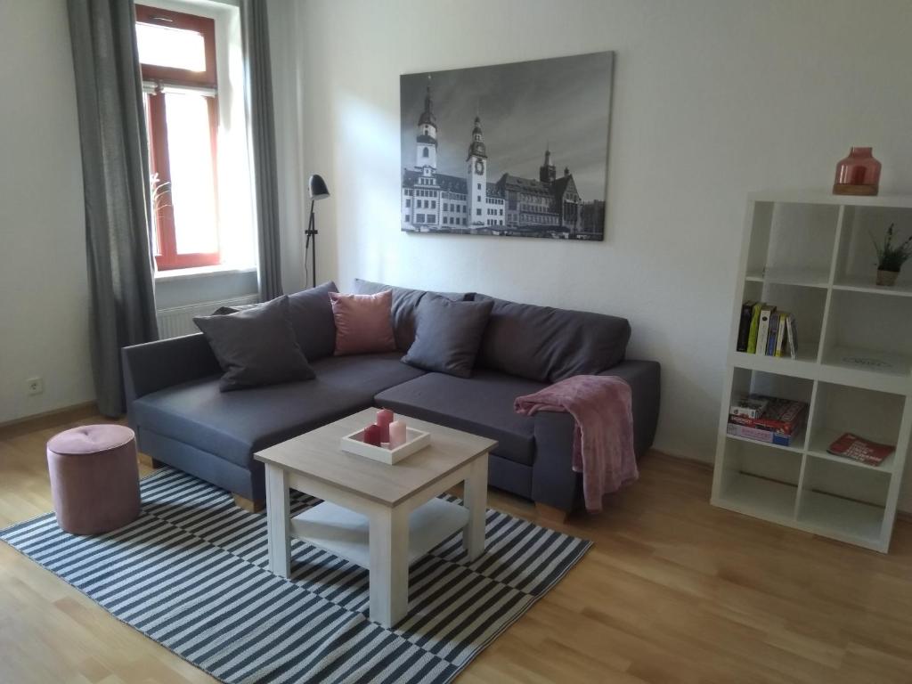 Гостиная зона в Ferienwohnung Rudi