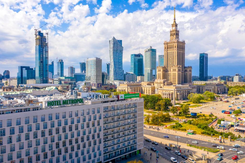 Výhľad na mesto Varšava alebo výhľad na mesto priamo z hotela