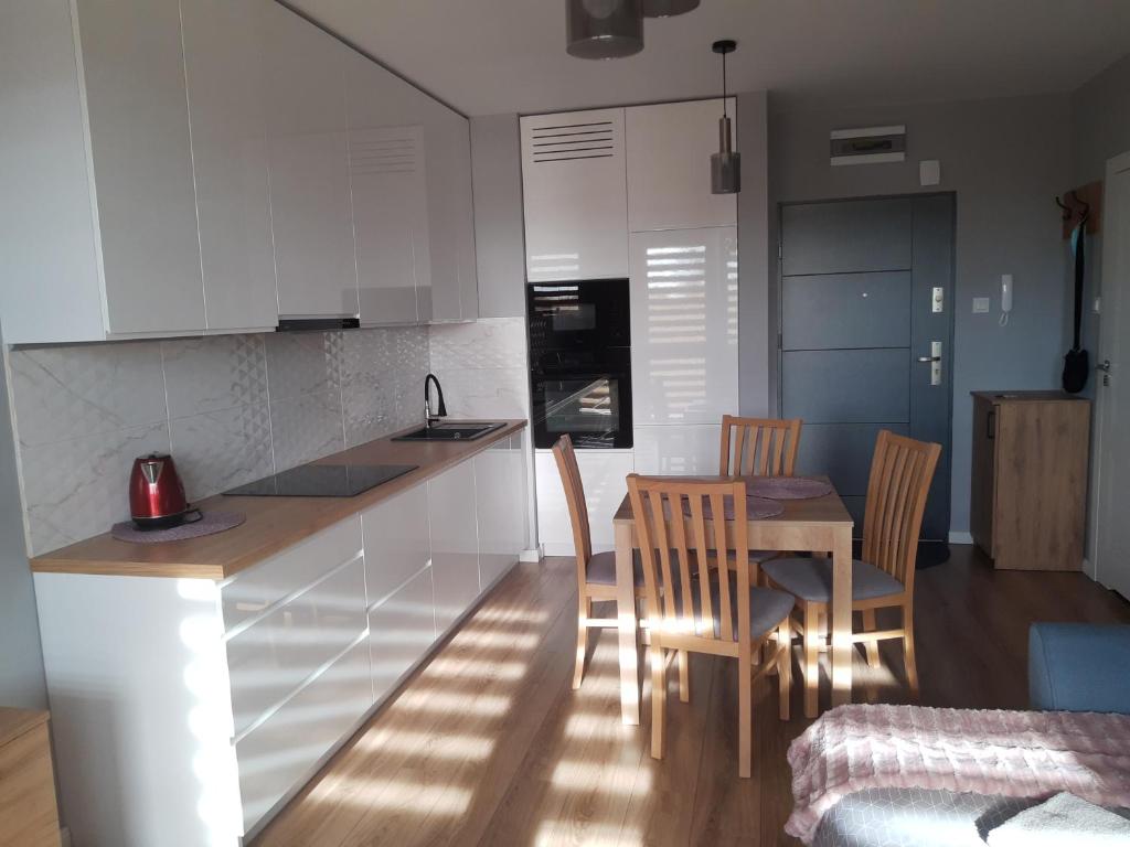 Dapur atau dapur kecil di Apartament na Strzeleckiej