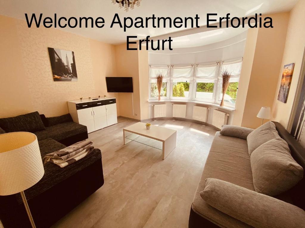 Apartment Erfordia Erfurt am Egapark पर बैठने की जगह