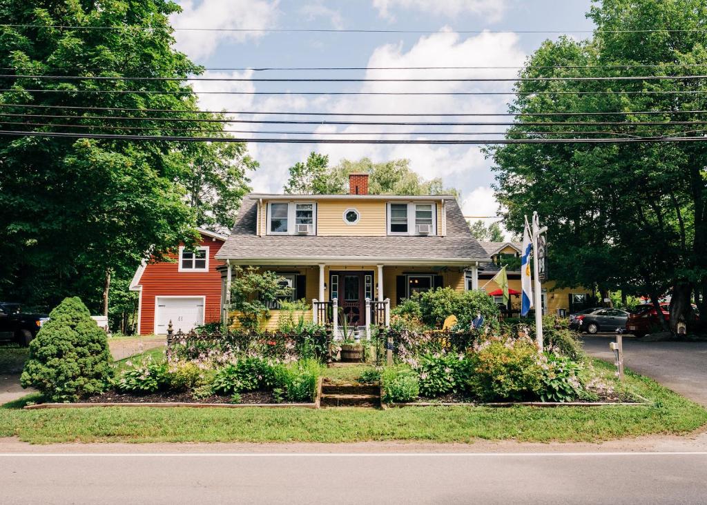 A garden outside Farmhouse Inn B&B