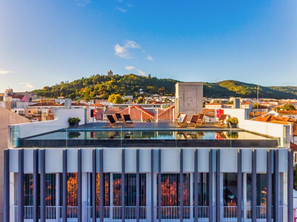 Uma vista da montanha tirada do hotel 