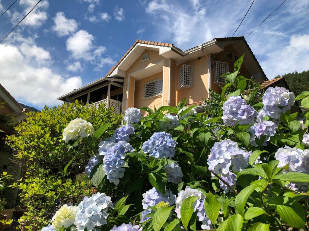 Un jardín fuera de Villa Relax