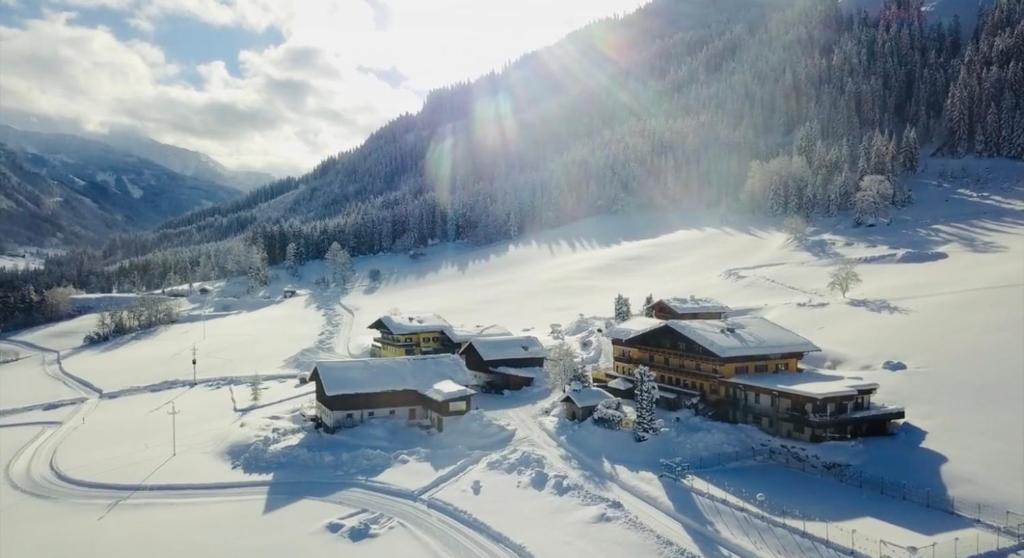 ラートシュタットにあるNatur & Familienhotel Der Stieglerhofの雪の家の空見