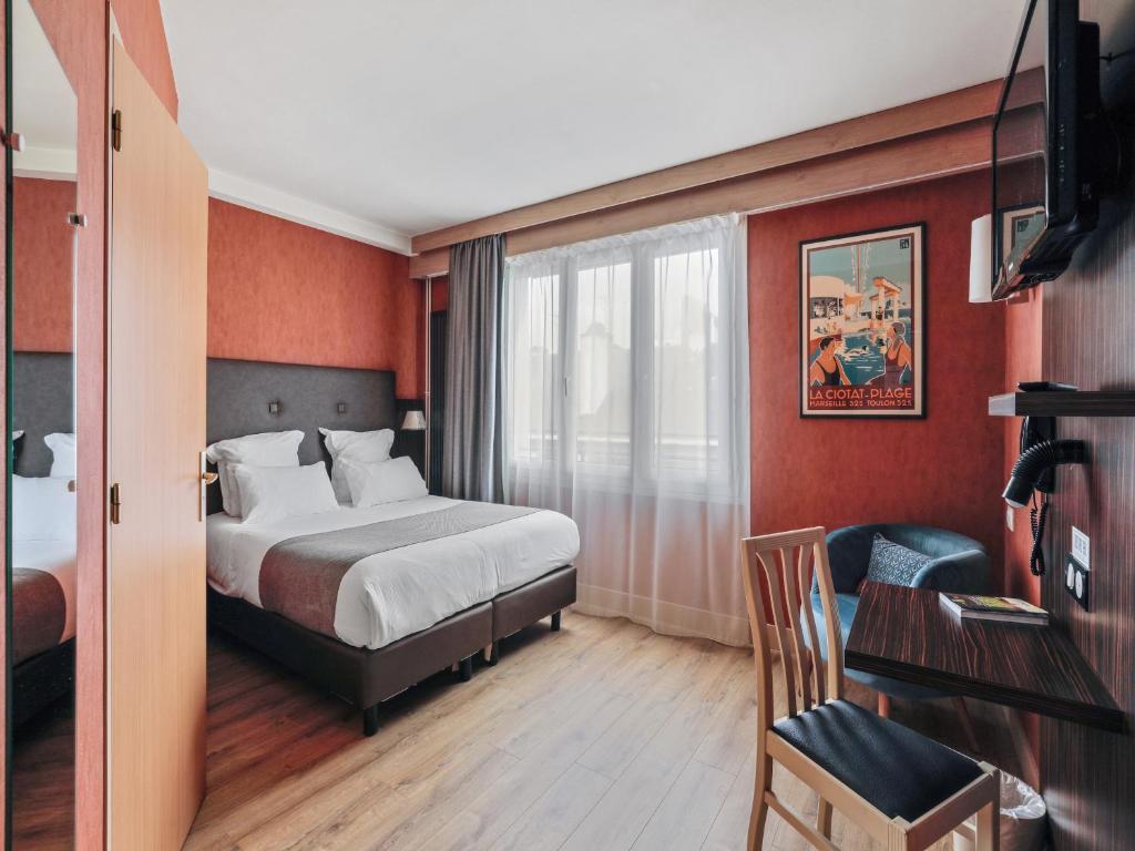 Krevet ili kreveti u jedinici u okviru objekta Urban Style hotel de l'Europe