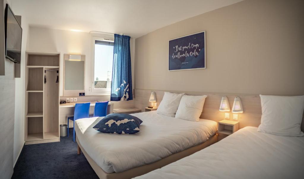 Ліжко або ліжка в номері ACE Hôtel Thionville - Porte du Luxembourg