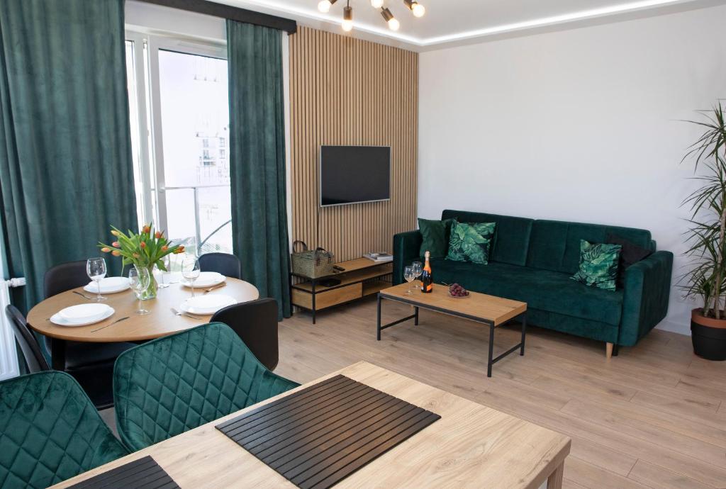 โทรทัศน์และ/หรือระบบความบันเทิงของ Luxus Apartament Tulipan