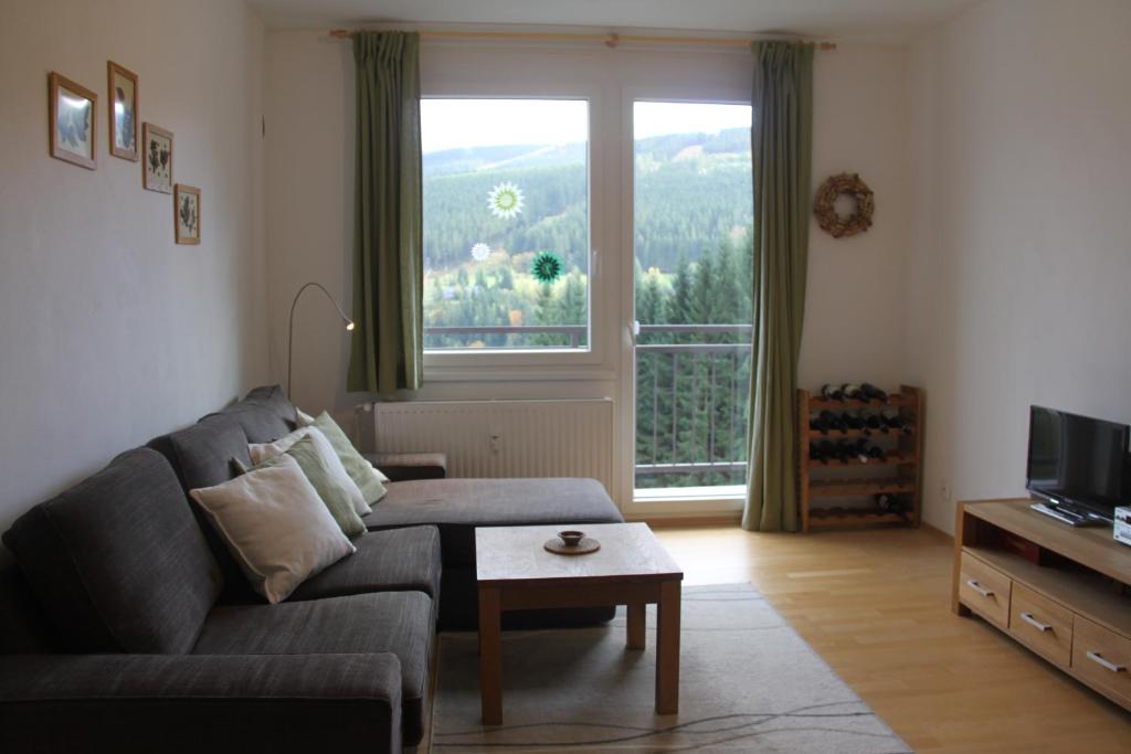 Una televisión o centro de entretenimiento en Cozy apartment in Bedřichov - Špindlerův Mlýn