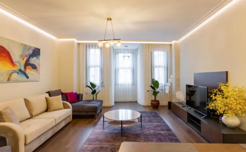 Χώρος καθιστικού στο Istanbul Taksim 360 Luxury Apartment