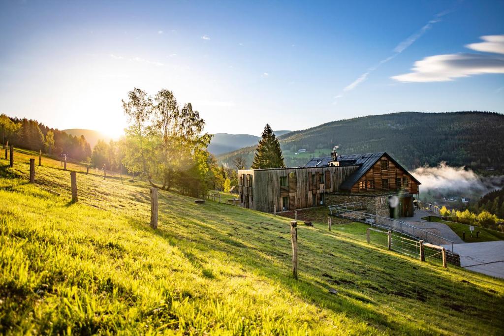 Landskap nær hotellet