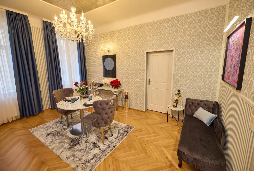 Χώρος καθιστικού στο Sophies Place Augarten - Imperial Lifestyle City Apartments Vienna Parking