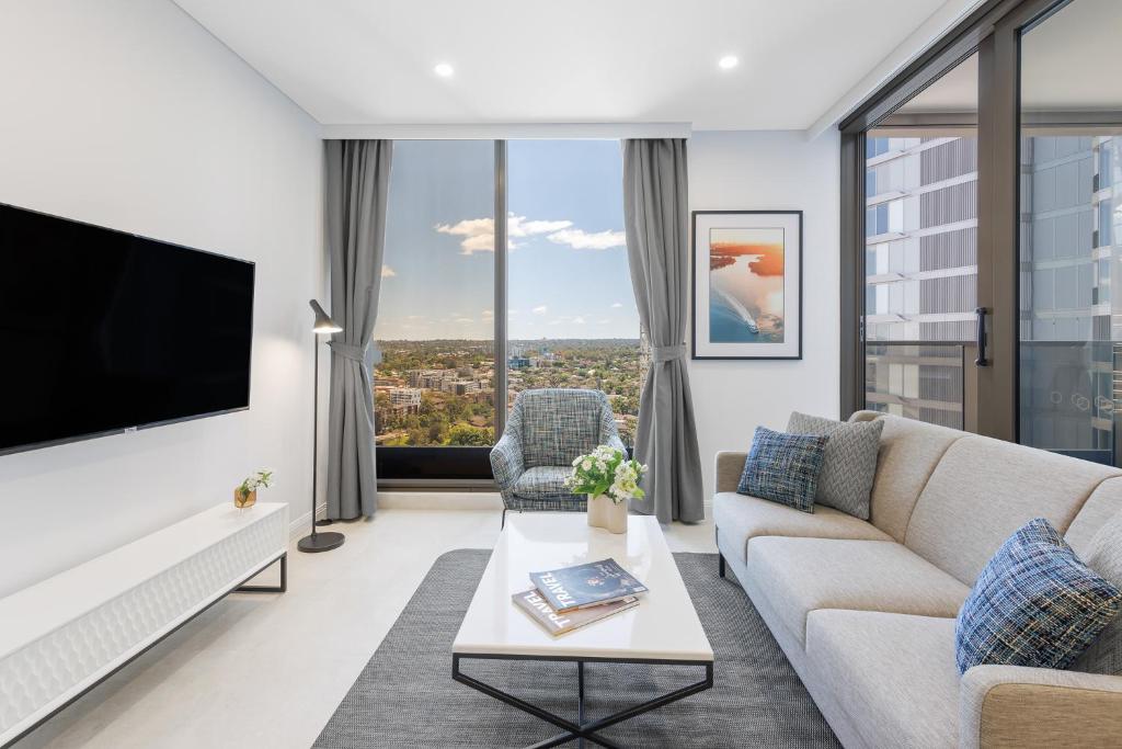 Televisi dan/atau pusat hiburan di Meriton Suites George Street, Parramatta