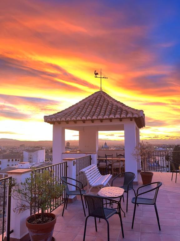 Mirador del Zenete tesisinde bir balkon veya teras