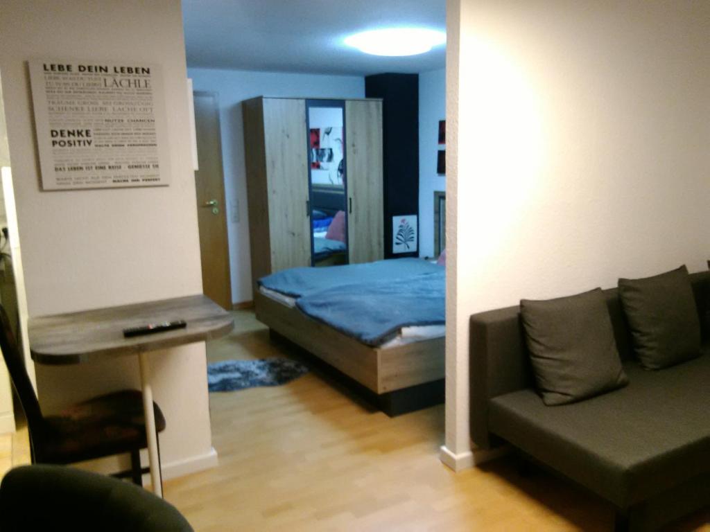 Postel nebo postele na pokoji v ubytování Appartement am Rondell