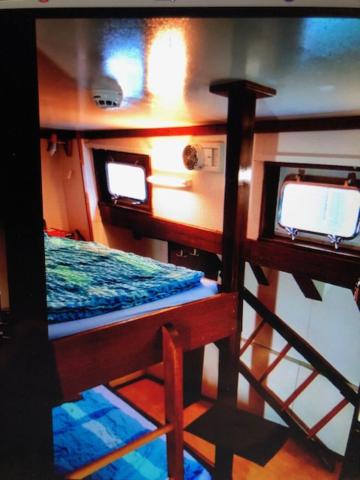 เตียงในห้องที่ Schiff AHOY, Hotelschiff, Hausboot, Boot, Passagierschiff