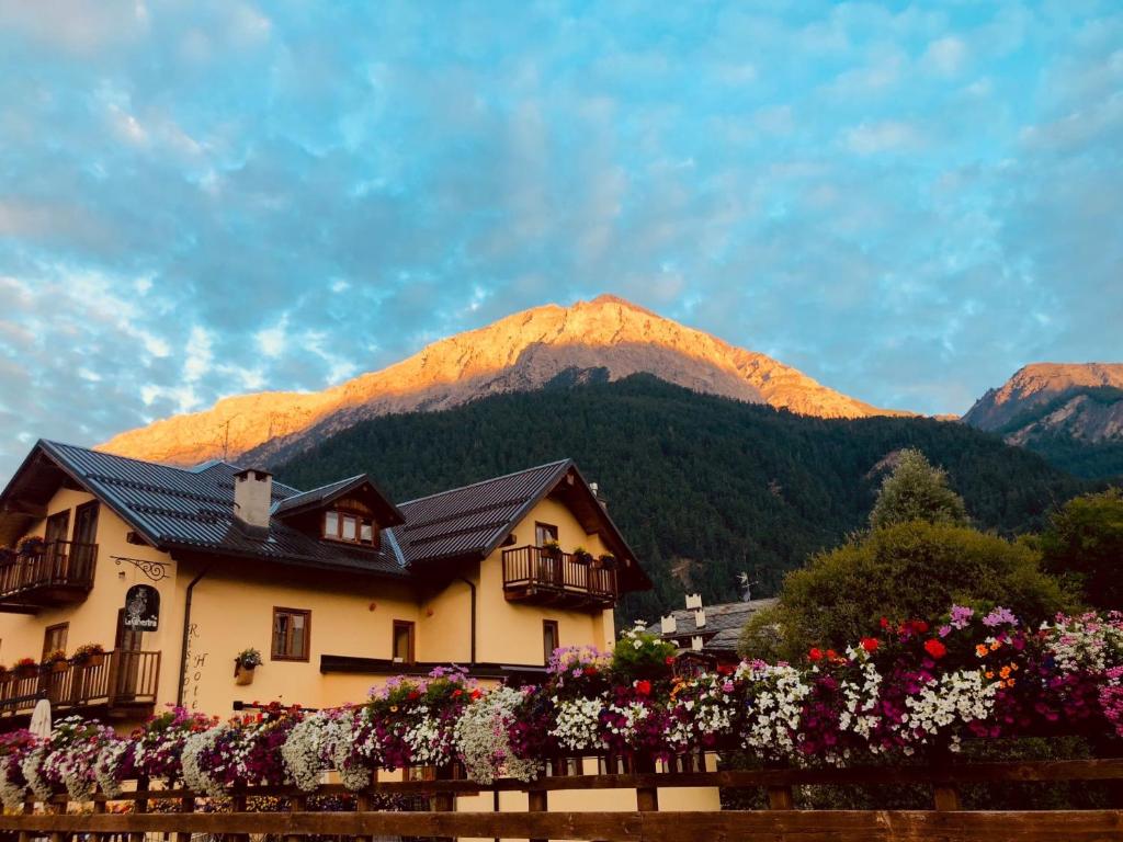 チェザーナ・トリネーゼにあるHOTEL LA GINESTRAの山手花家