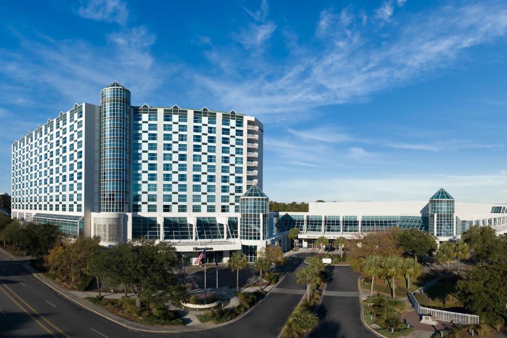 a view of a large building in a city at Sheraton Myrtle Beach in Myrtle Beach