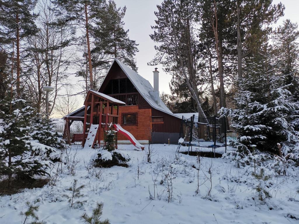 Cottage Tatry so saunou ในช่วงฤดูหนาว