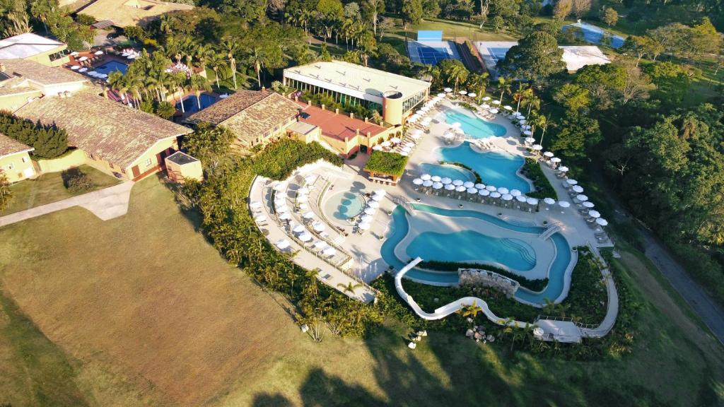 an aerial view of a resort with a pool at Hotel Villa Rossa in São Roque