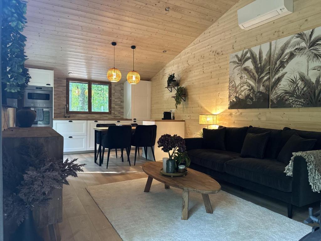 Le chalet du lys avec bain scandinave Insolys पर बैठने की जगह