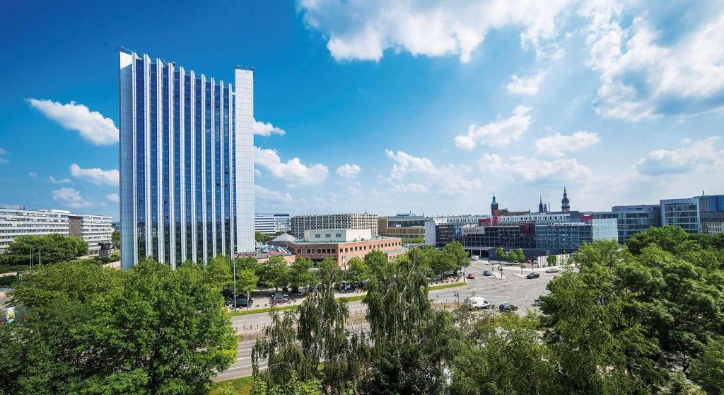 Linna Chemnitz üldine vaade või majutusasutusest Congress Hotel Chemnitz pildistatud vaade