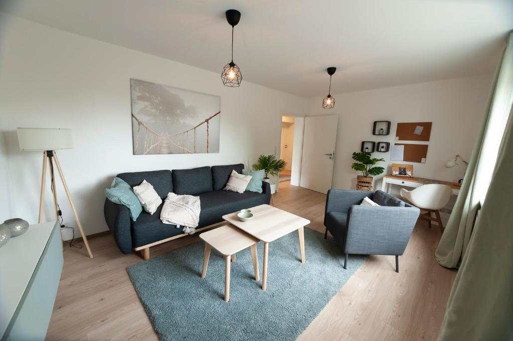 O zonă de relaxare la FreiTraum Apartments No1 im Zentrum von Bad Neustadt