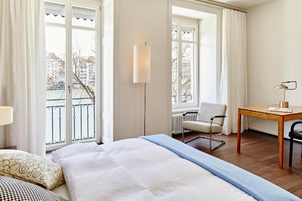 Tempat tidur dalam kamar di Krafft Basel