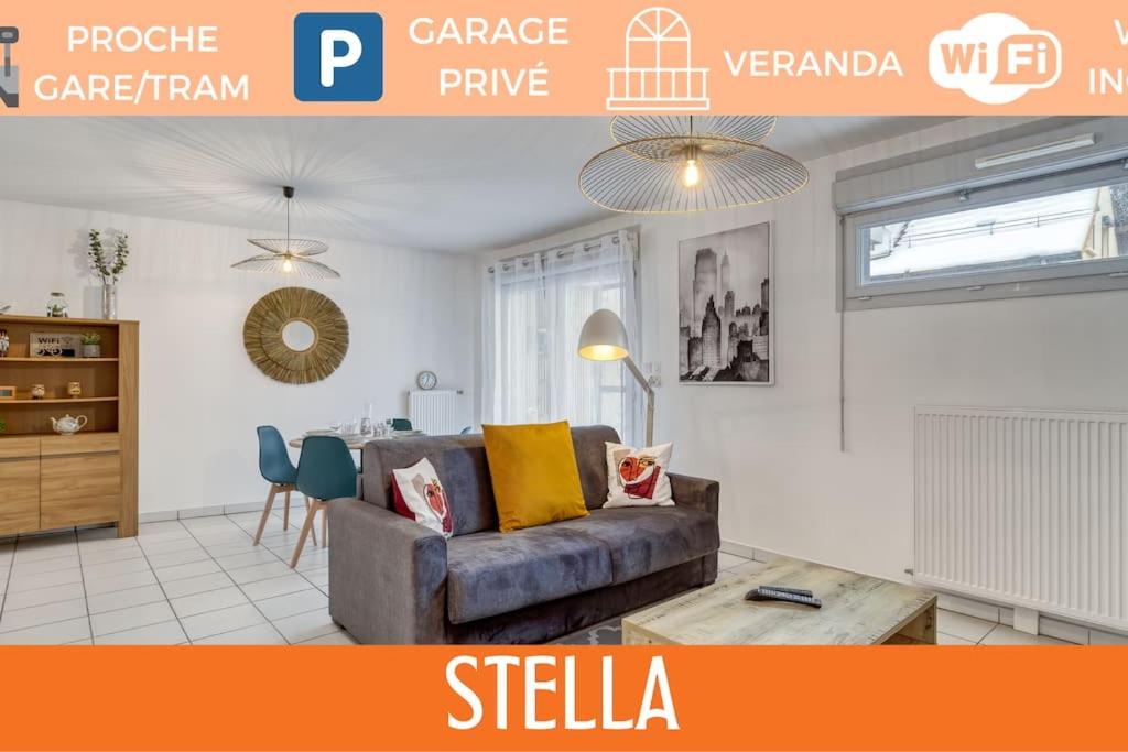 พื้นที่นั่งเล่นของ ZenBNB / Stella / Proche Gare / Garage / Wifi /