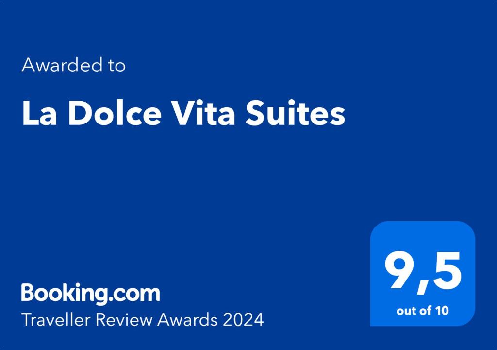 Certifikát, ocenenie alebo iný dokument vystavený v ubytovaní La Dolce Vita Suites