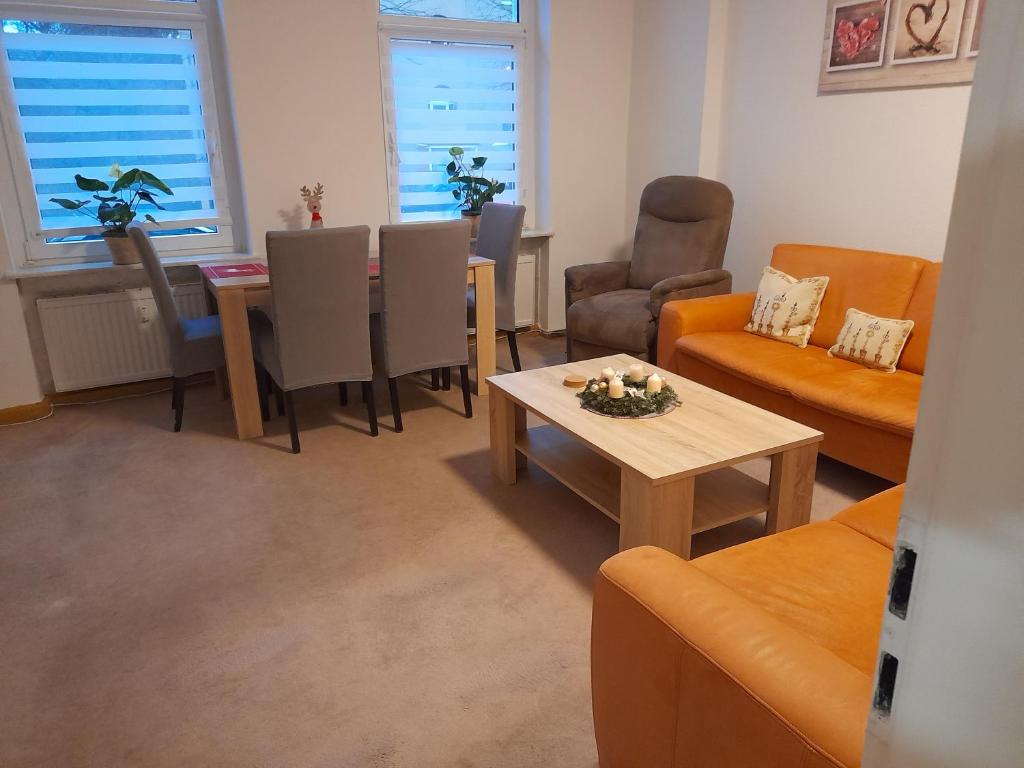 Svetainės erdvė apgyvendinimo įstaigoje 70 qm Ferienwohnung mit 2 Schlafzimmern