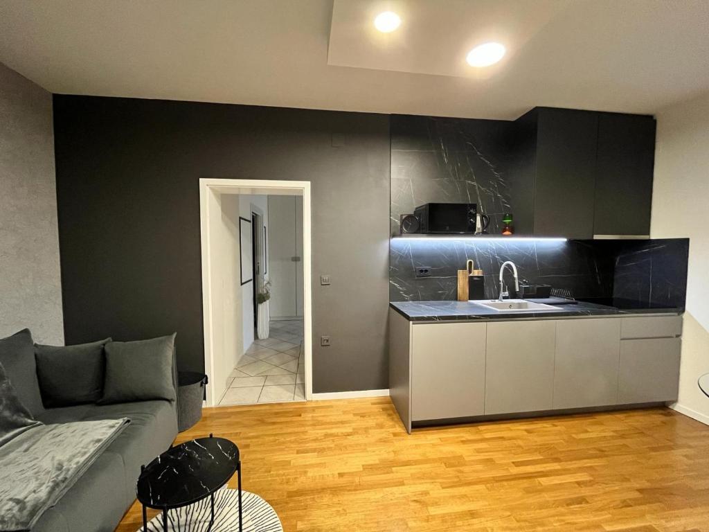 Dapur atau dapur kecil di APARTMAN 4U Velika Gorica near Zagreb Airport