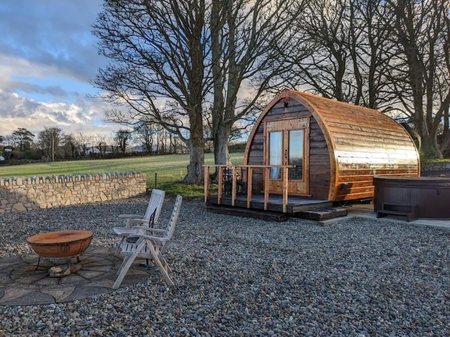 Garden sa labas ng The Pod Fabulous glamping pod near Snowdonia.