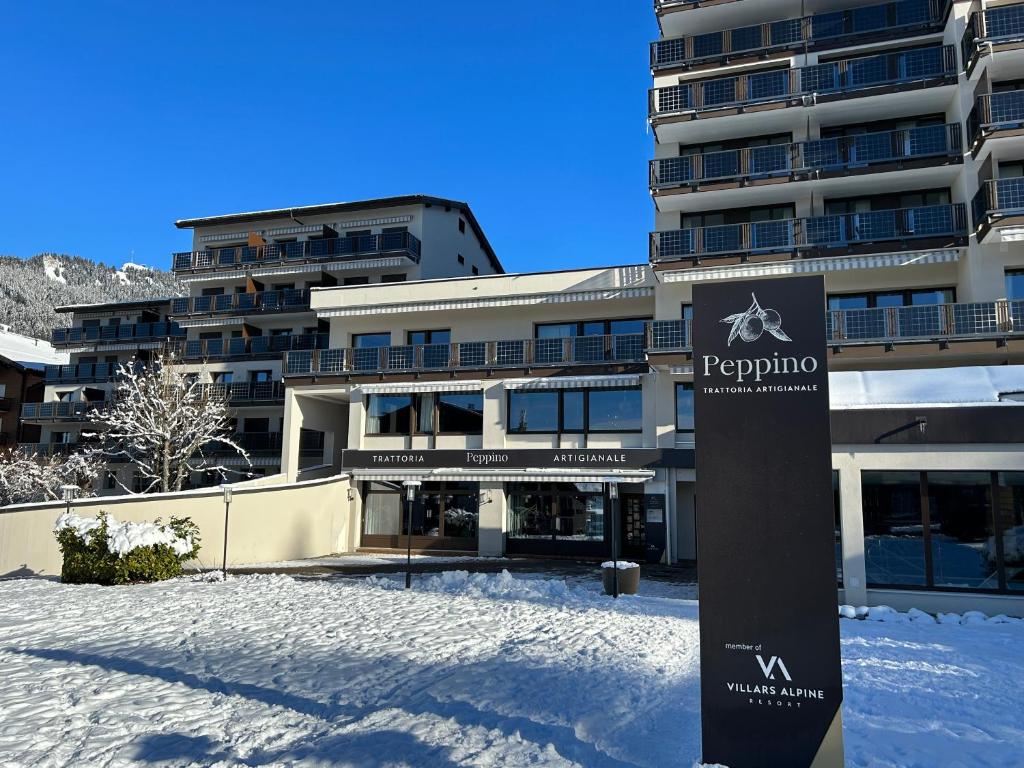 Central Villars-sur-Ollon Apartment - for four 2 double beds durante o inverno