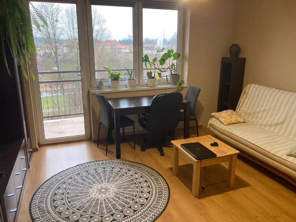 Un lugar para sentarse en Apartament nad rzeką na Mazurach