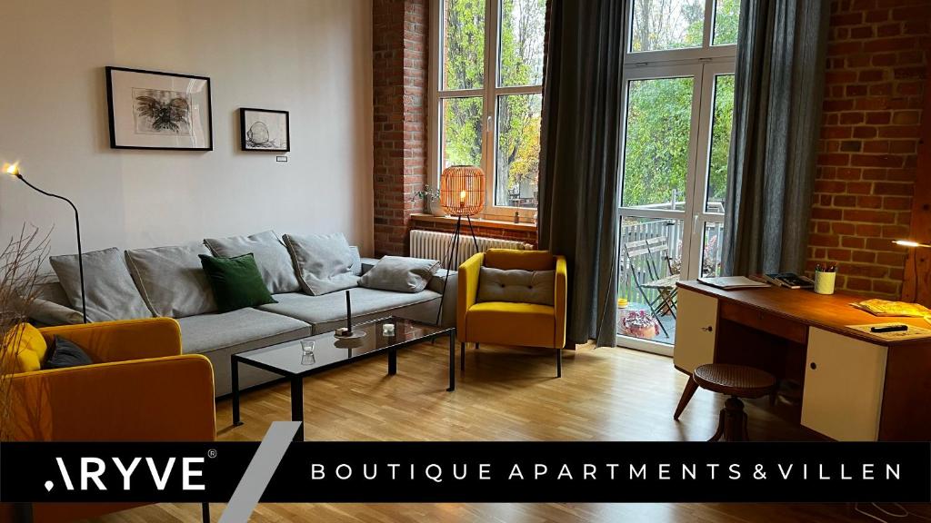 Гостиная зона в ARYVE JC Studio - Altstadtnahes Boutique Apartment inklusive kostenfreiem Parkplatz