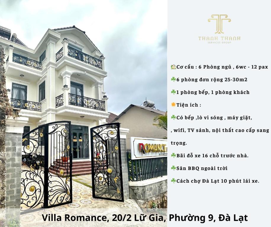 VILLA ROMANCE Lữ Gia tanúsítványa, márkajelzése vagy díja